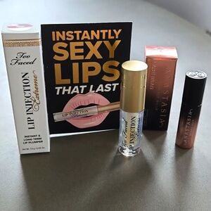 New never used TOO FACED LIP INJECTION EXTREME & Anastasia Lash Brag mascara